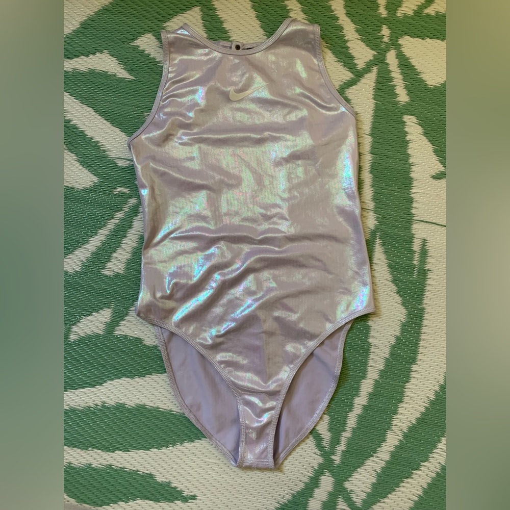 Nike lavender iridescent bodysuit leotard size small